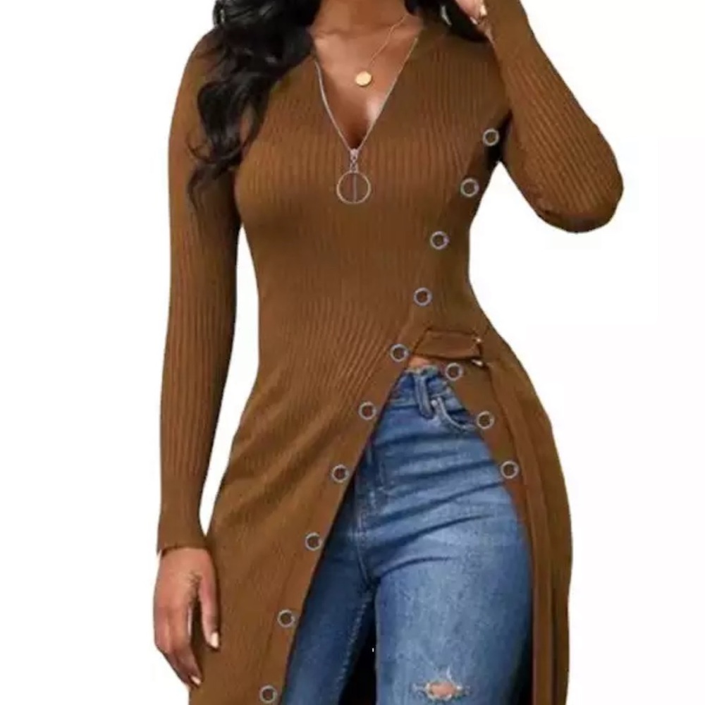Women’s long sexy sweater size small